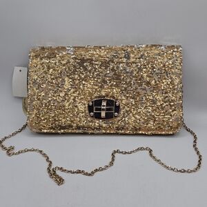 NWT Urban Expression Gold Sequin Clutch Purse